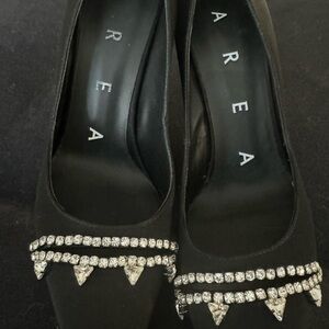 AREA Black Embellished Women's Shoes
